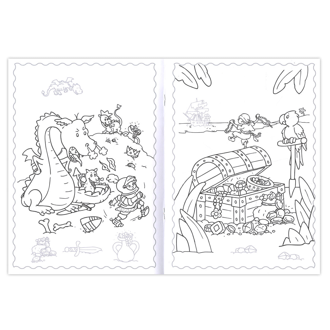 Tranches et couleurs - pirates et chevaliers cool, 4-6 ans