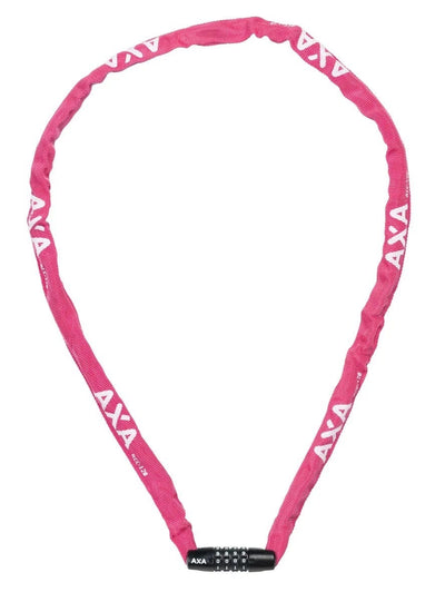 Axa antivol à chaîne rigide code rcc 120x3,5 avec housse en polyester - rose