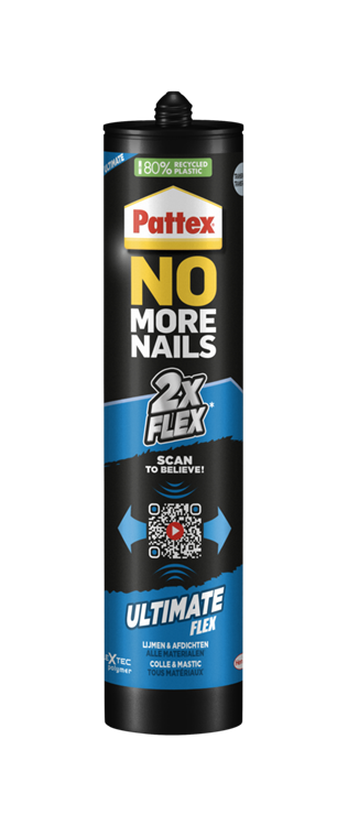 Pattex 1070180 - plus de clous Ultimate Flex Transp 308 | 6 pièces