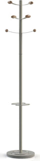 Porte-manteau Unilux bouquet, hauteur 175 cm, 6 patères, bois gris