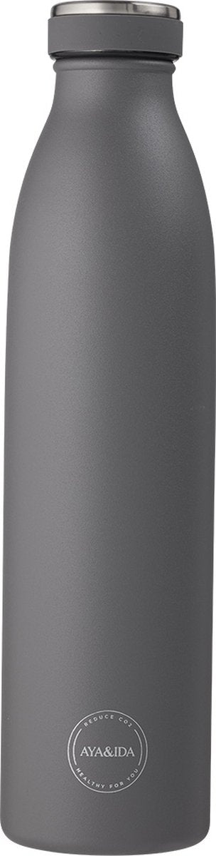 Aya ida - gourde - thermos - bouteille d'eau - 750ml - gris foncé