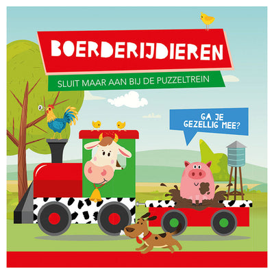 Lantern Publishers Book and Puzzle Train Farm Dieren