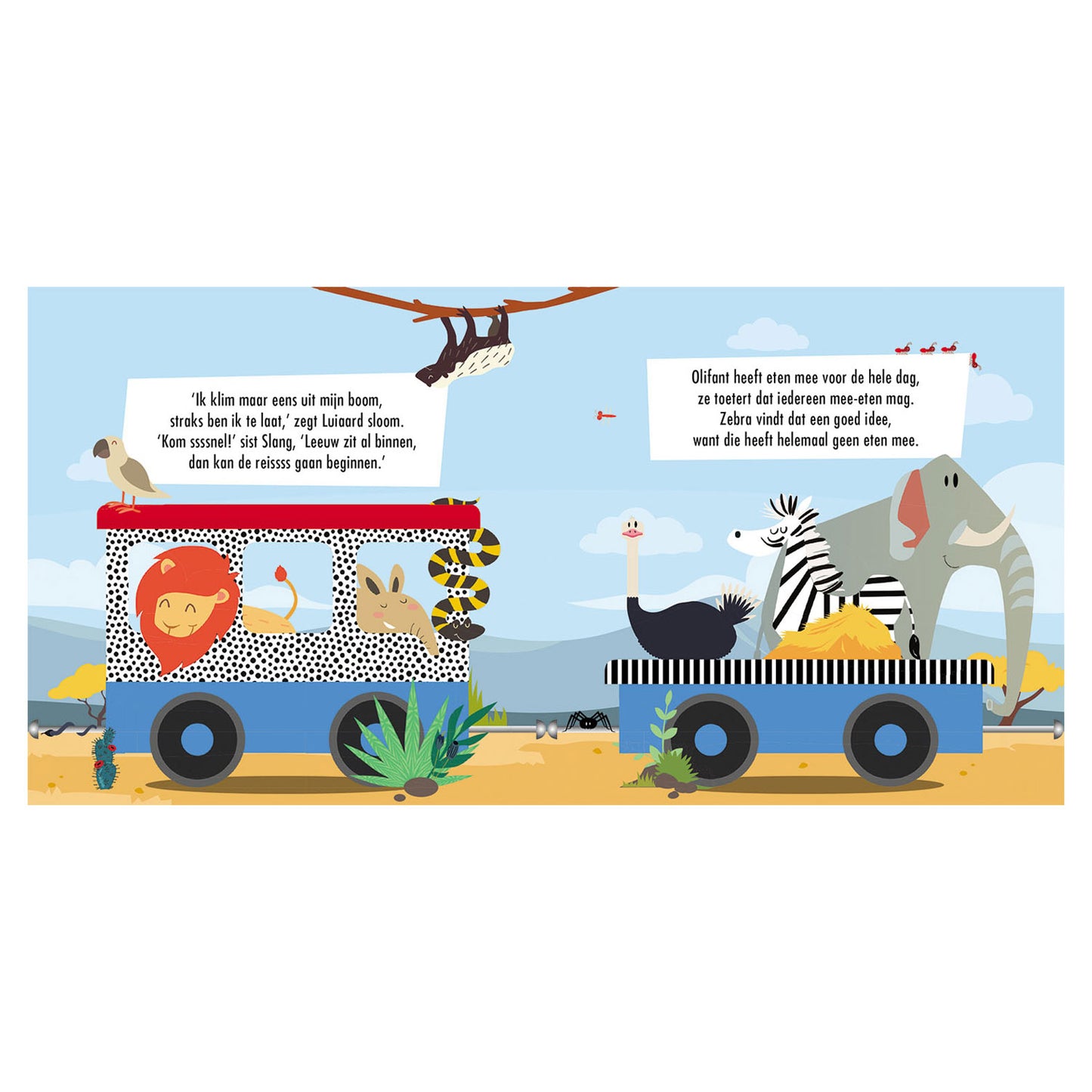 Lantern Publishers Book and Puzzle Train Wild Dieren