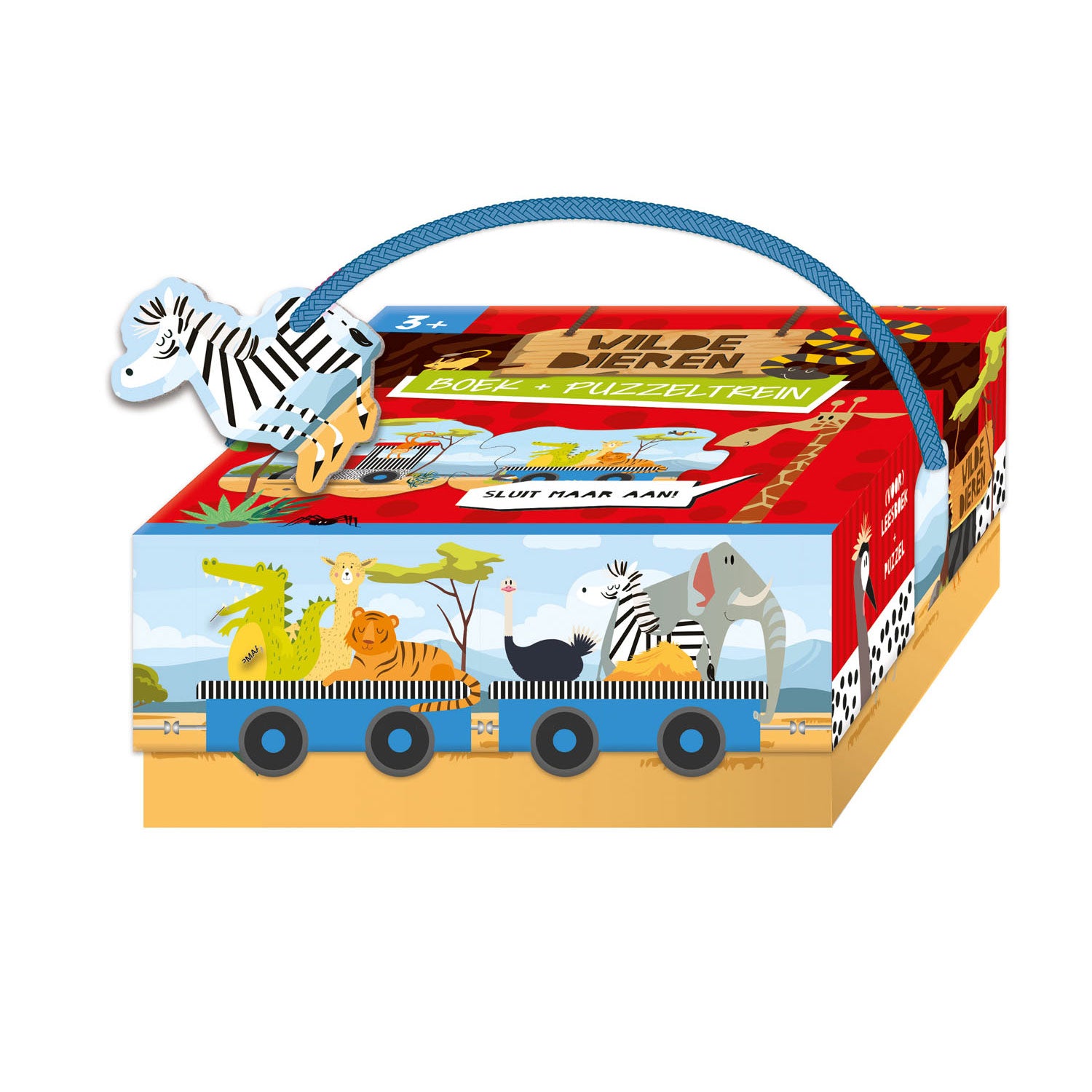 Lantern Publishers Book and Puzzle Train Wild Dieren