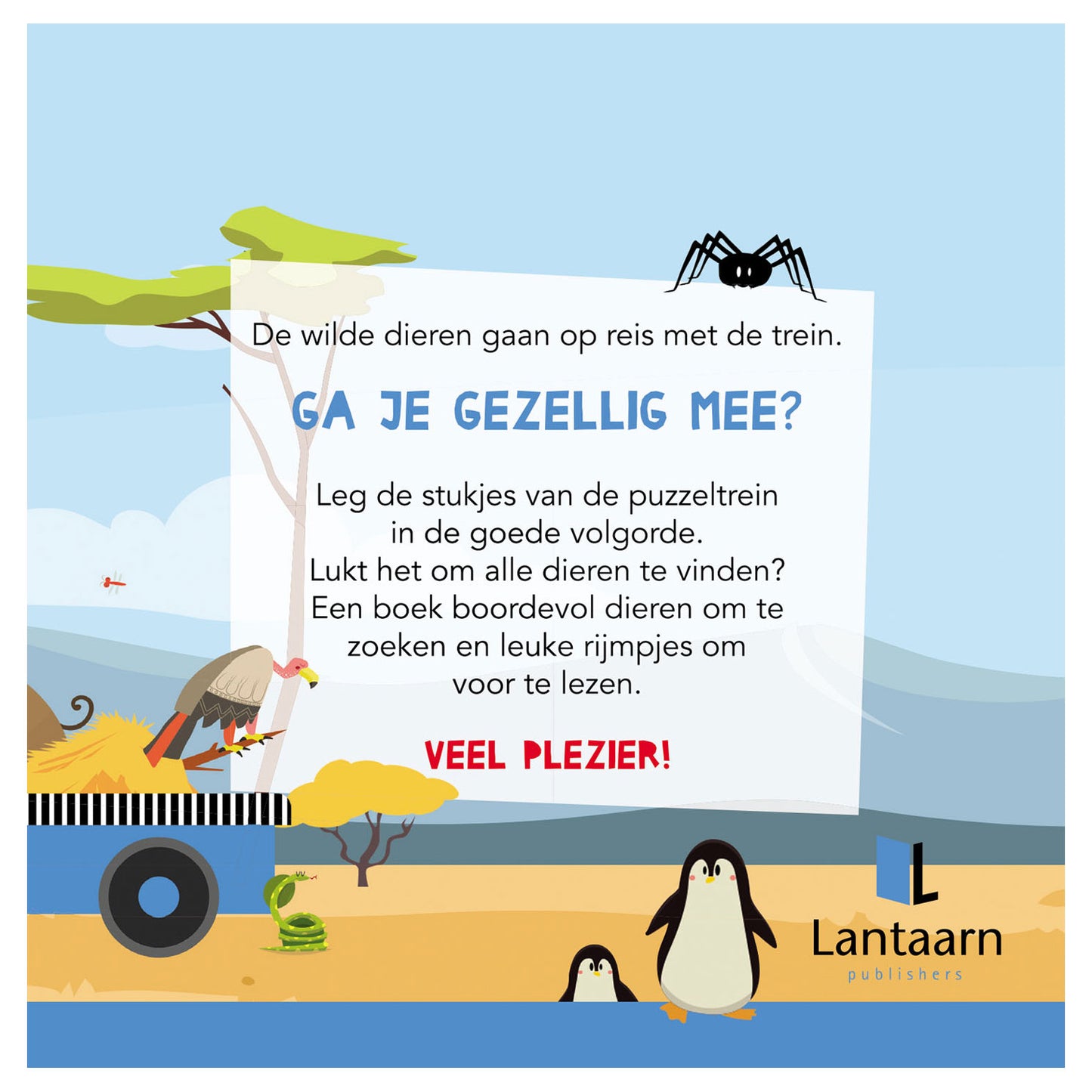 Lantern Publishers Book and Puzzle Train Wild Dieren