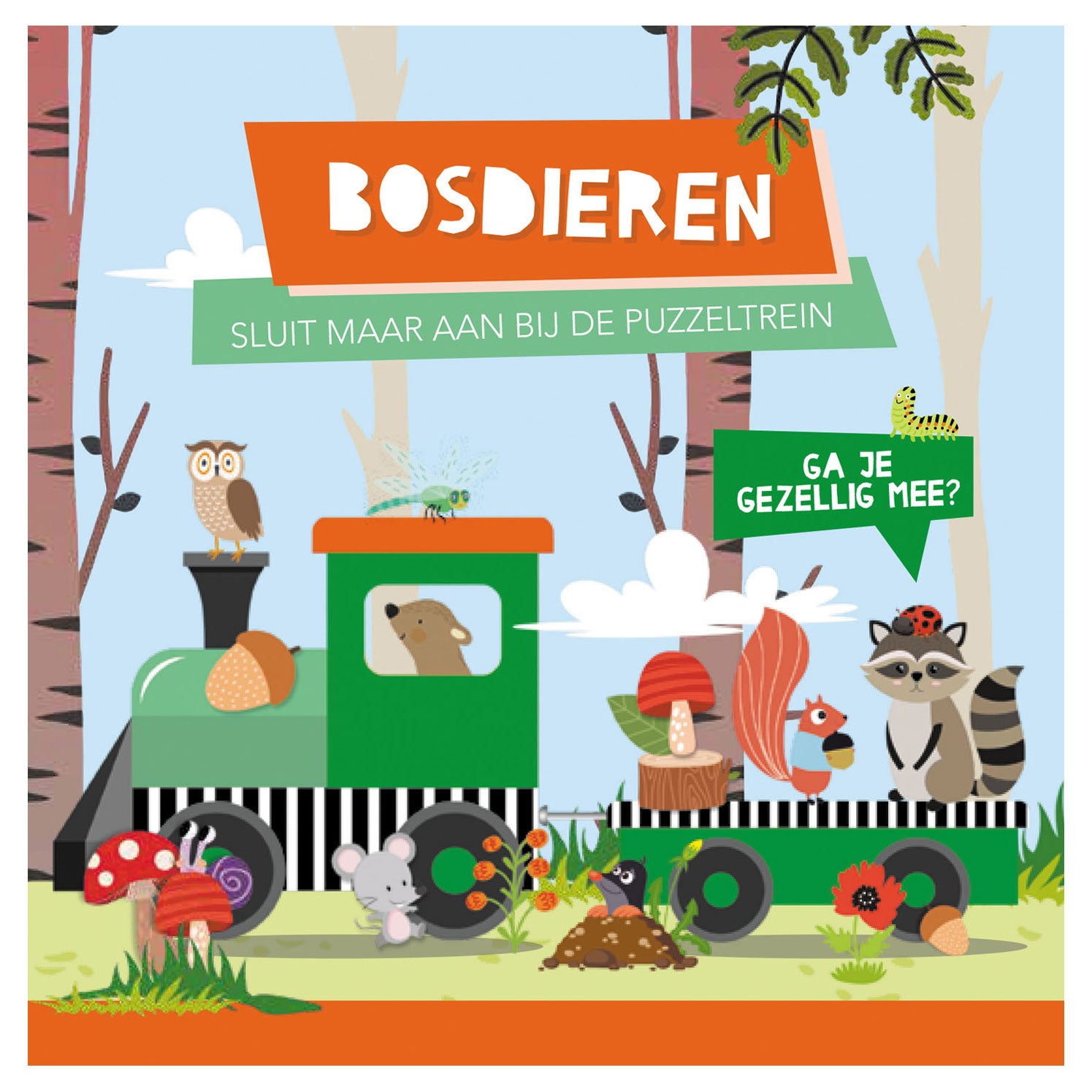 Lantern Publishers Livre et puzzle Train Forest Animaux