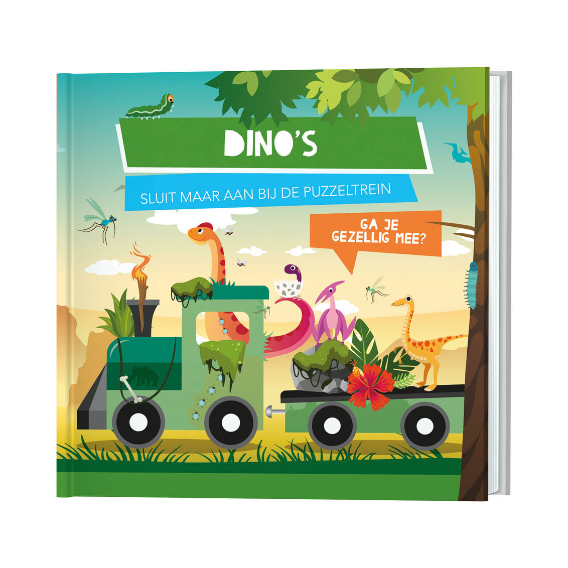 Book and Puzzle Train Dino's