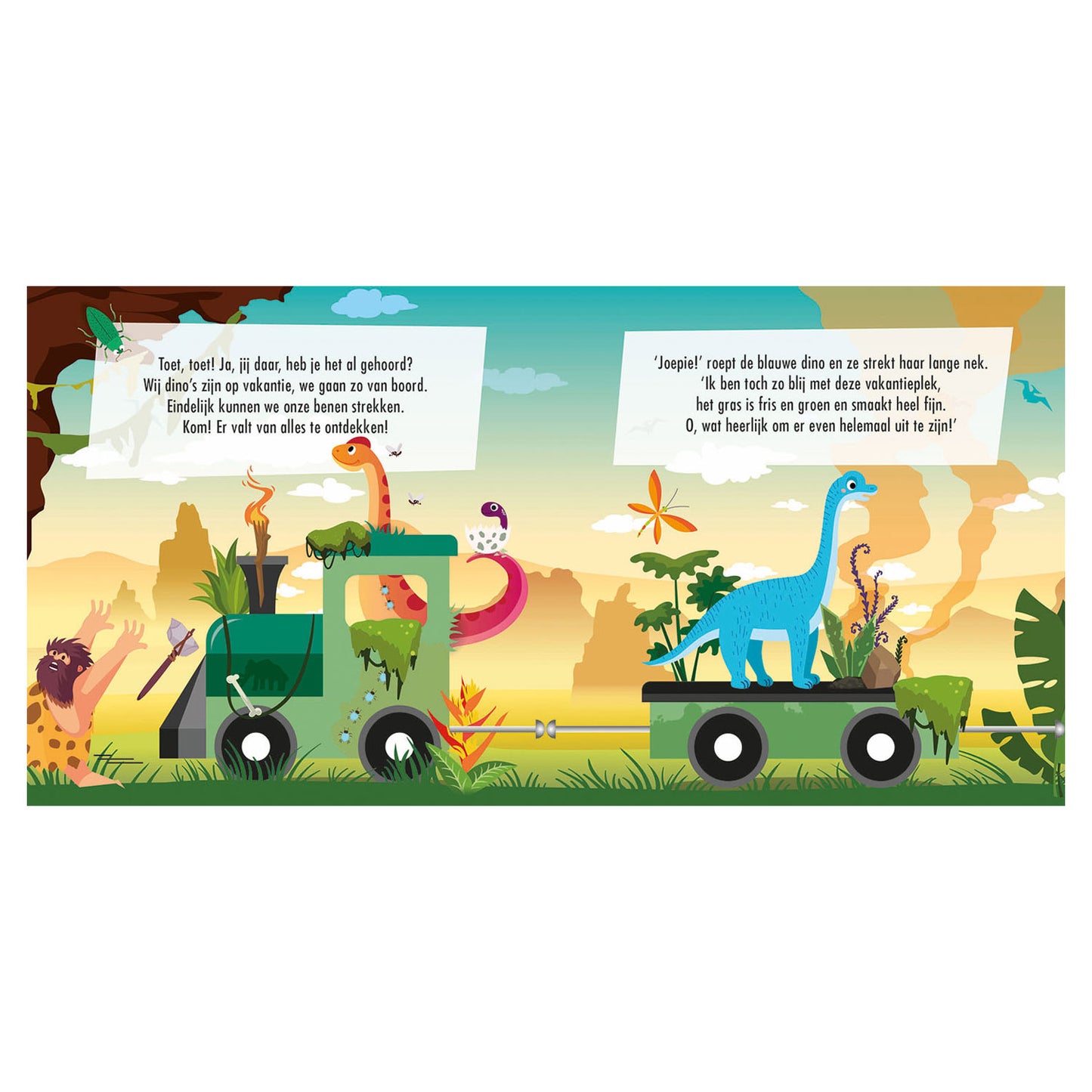 Book and Puzzle Train Dino's
