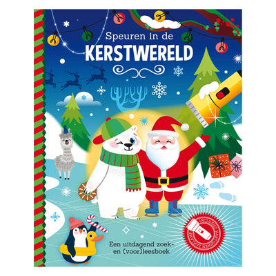 Lantern Publishers Recherche dans le monde de Noël + lampe de poche en carton