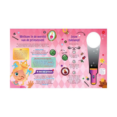 Recherche d'éditeurs de lanternes avec livre de recherche de princesses avec lampe de poche en carton