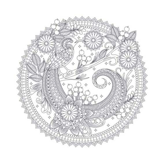 Forêt des éditeurs de lanternes - art du mandala