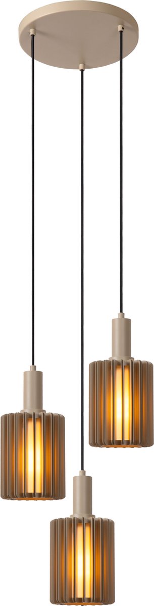 Lucide lambres - suspension - 3xe27 - taupe