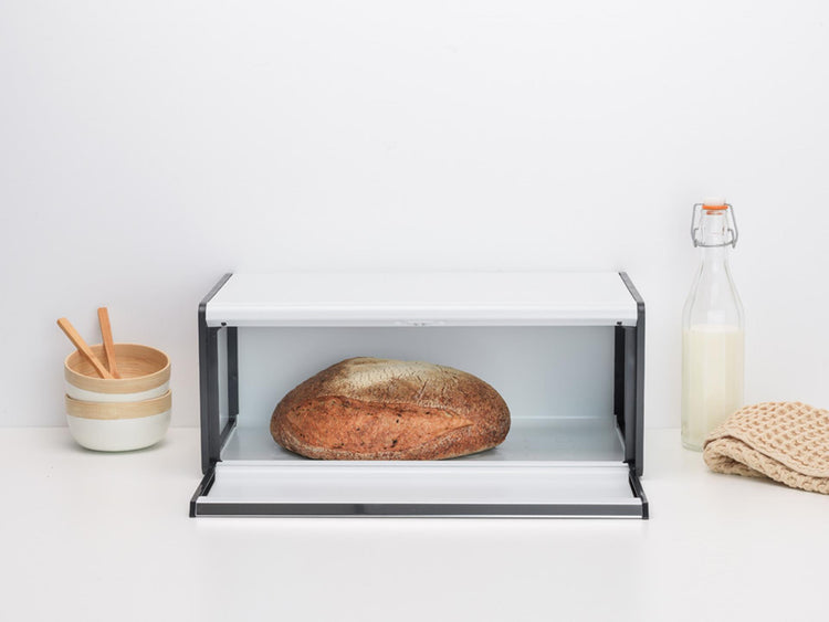 Boîte à pain Brabantia avec couvercle à rabat, blanc