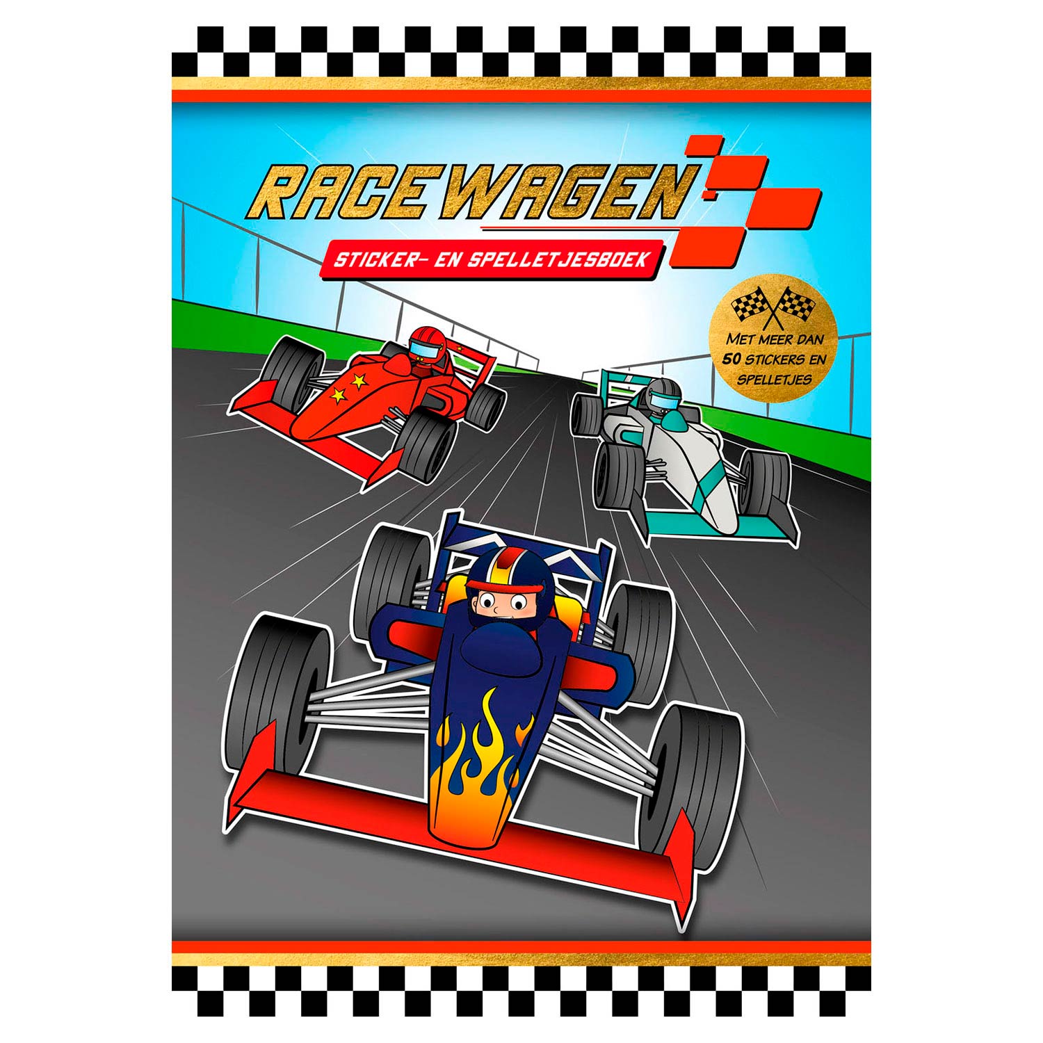 Voiture de course autocollante et jeu de jeu