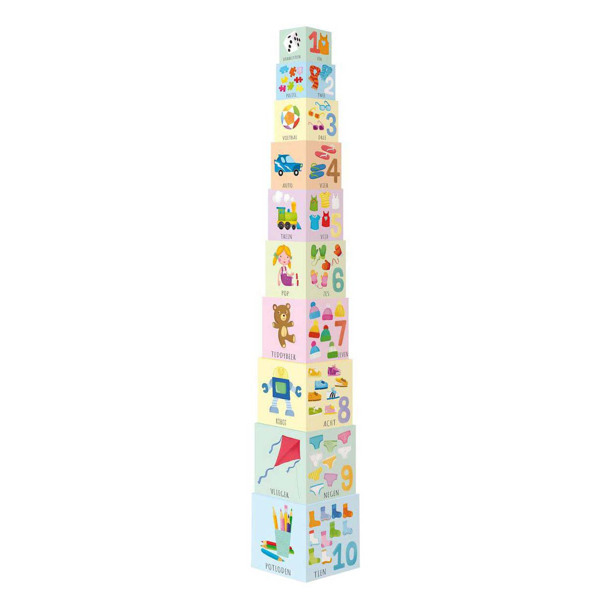 Rebo Publishers Towing Tower Eco-Blocks Play and Leather + Livre