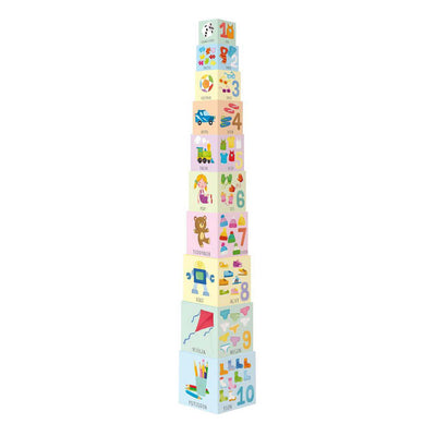 Rebo Publishers Towing Tower Eco-Blocks Play and Leather + Livre