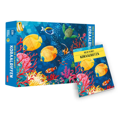 Rebo Publishers Livre et puzzle RÉEFS CORAL