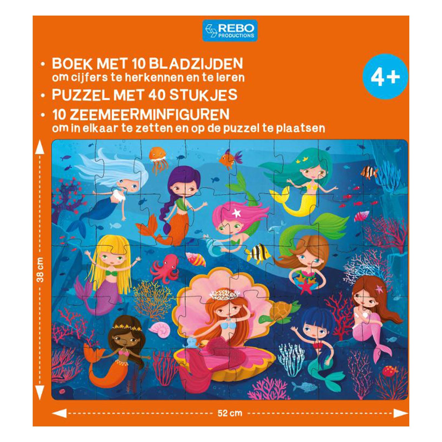 Rebo Publishers Book, Puzzle + 10 Figures Mermaid