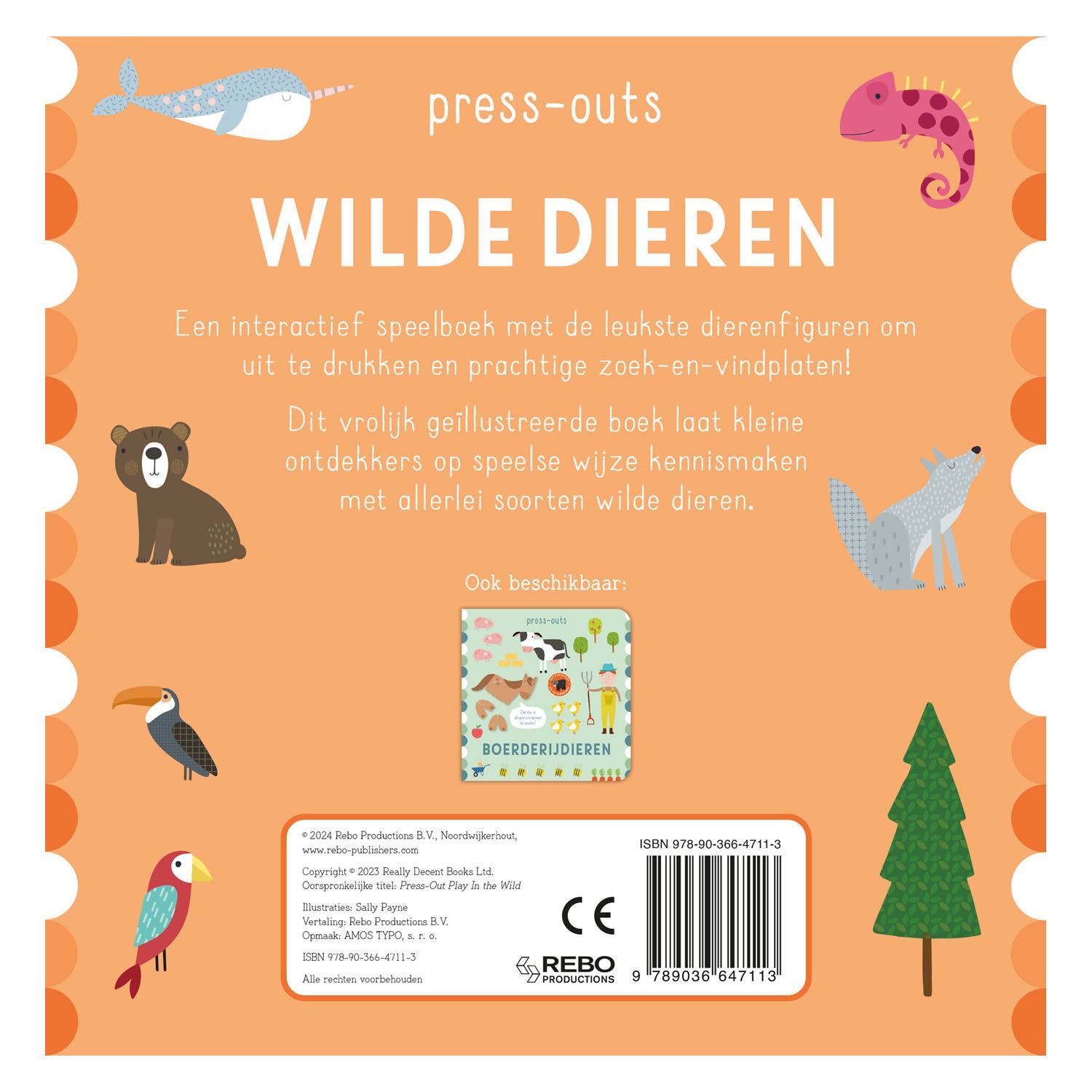 Rebo Publishers Cardboard Book Press-outs Wild Dieren