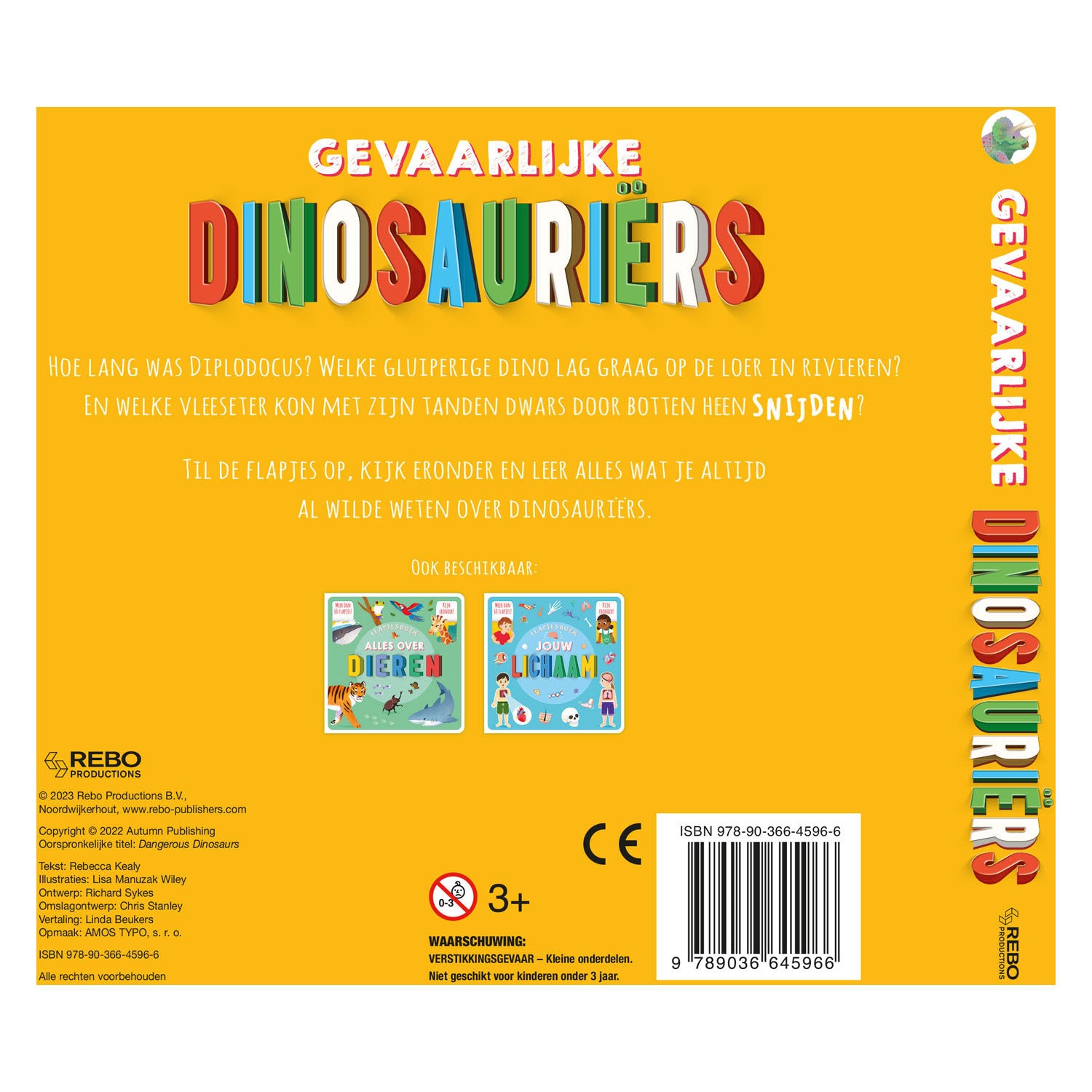 Rebo Publishers Danosaurs dangereux Flapjesboek