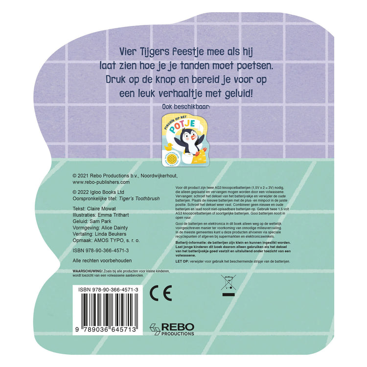 REBO Publishers Tiger apprend à brosser le son des dents