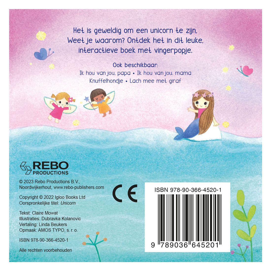 Livret Rebo Publishers Unicorn FingerPop