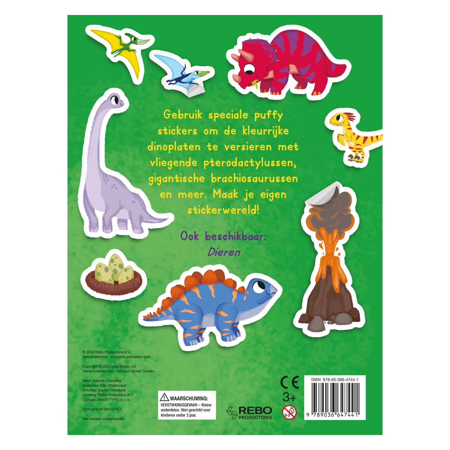 REBO Publishers Dino's Sticker Pleasage