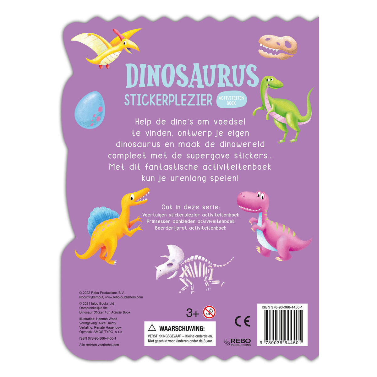 Rebo Publishers Dinosaurus Sticker Pleasure StickerBoek