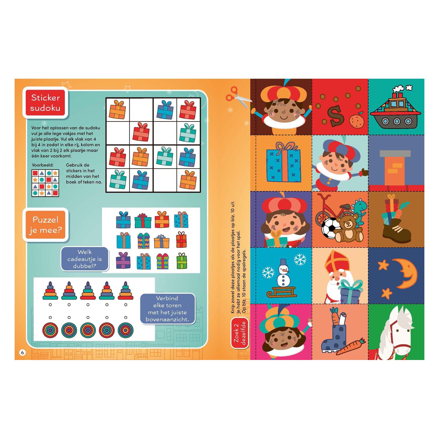 Livre de diplôme Sinterklaas Pete des éditeurs Rebo avec autocollants