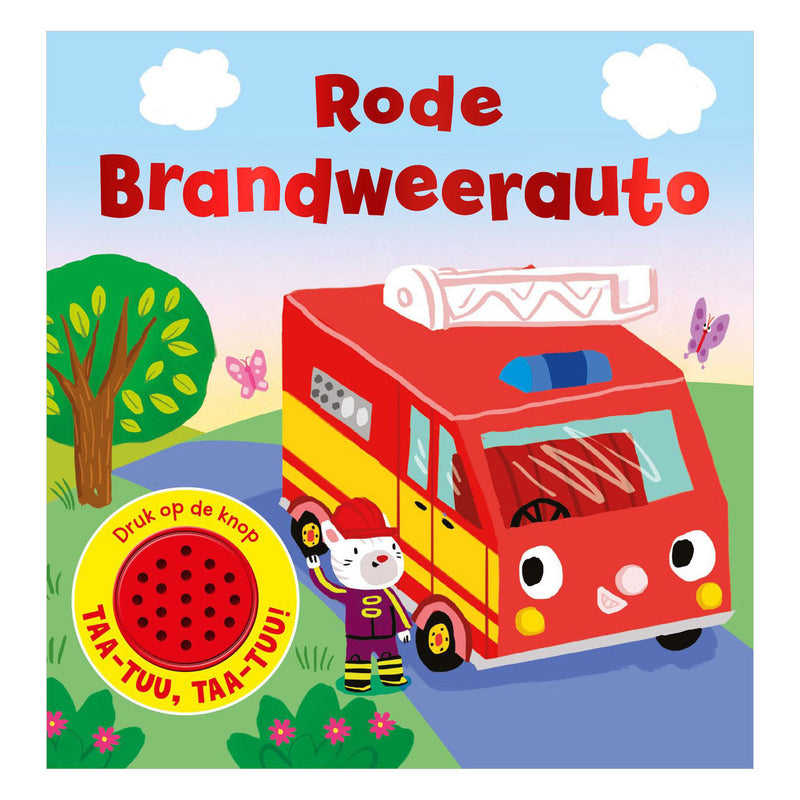 Livre sonore : camion de pompiers rouge. 1+