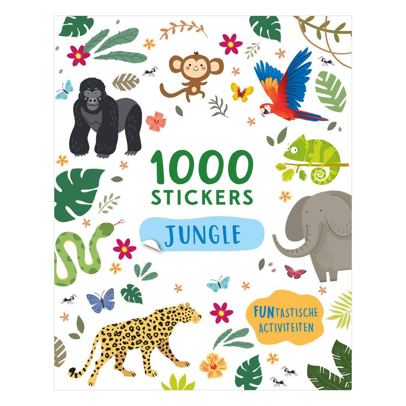 Cahier d'activités jungle des éditeurs Rebo - 1000 autocollants