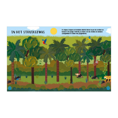 Cahier d'activités jungle des éditeurs Rebo - 1000 autocollants