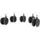 Roues sol dur diamètre 60mm axes 10mm noires