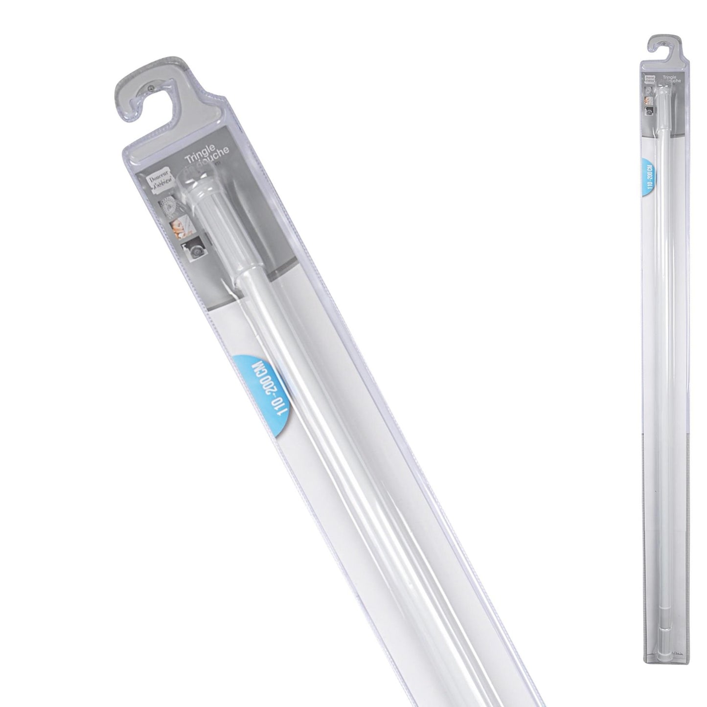 Wicotex tringle de douche aluminium 110-200cm blanc