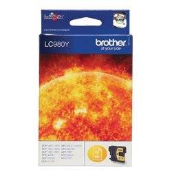 Cartouche d'encre brother lc980y jaune