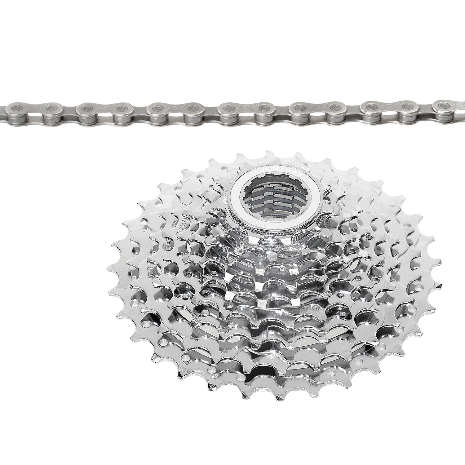 Cassette de set Ventura + collier 9s 11-32T argent