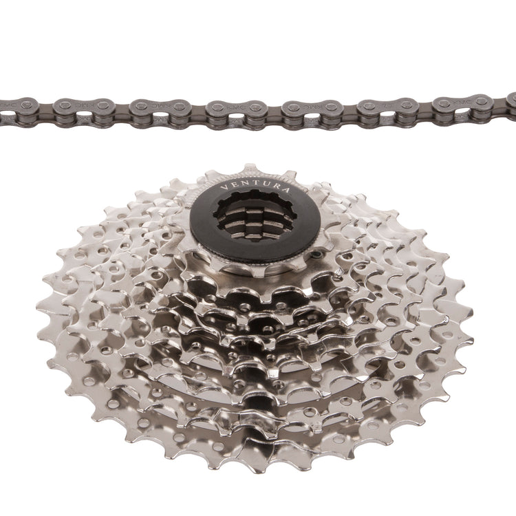 Cassette de set Ventura + collier 8s 11-32T argent