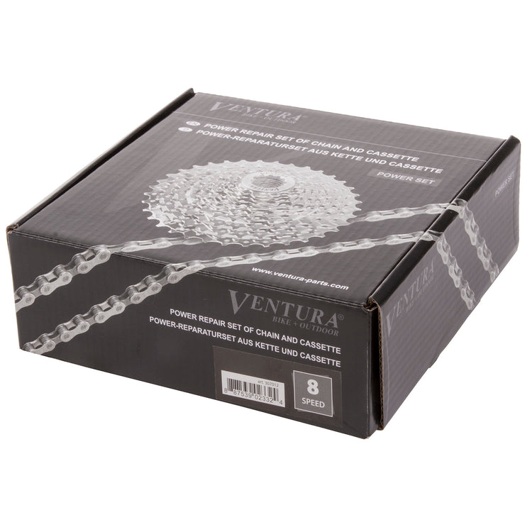 Cassette de set Ventura + collier 8s 11-32T argent