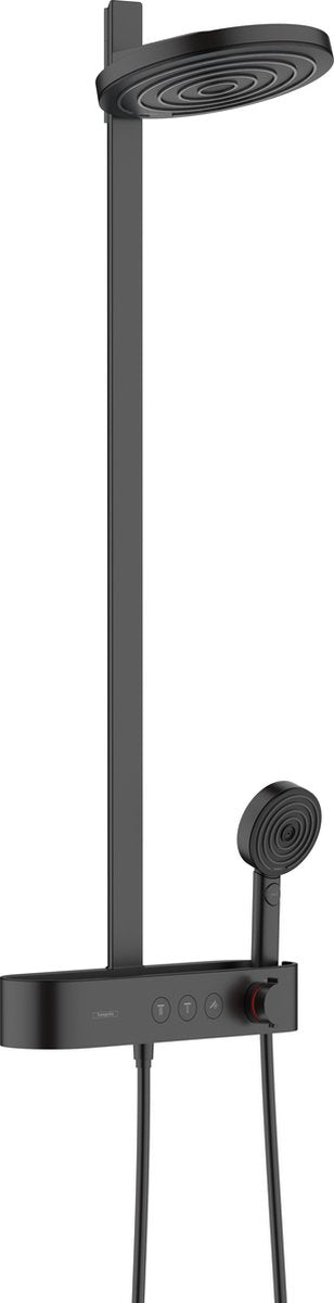 Hansgrohe pulsify s showerpipe 2jet mt tablette de douche select 400 noir mat