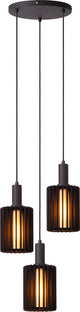 Lucide lambres - suspension - 3xe27 - noir