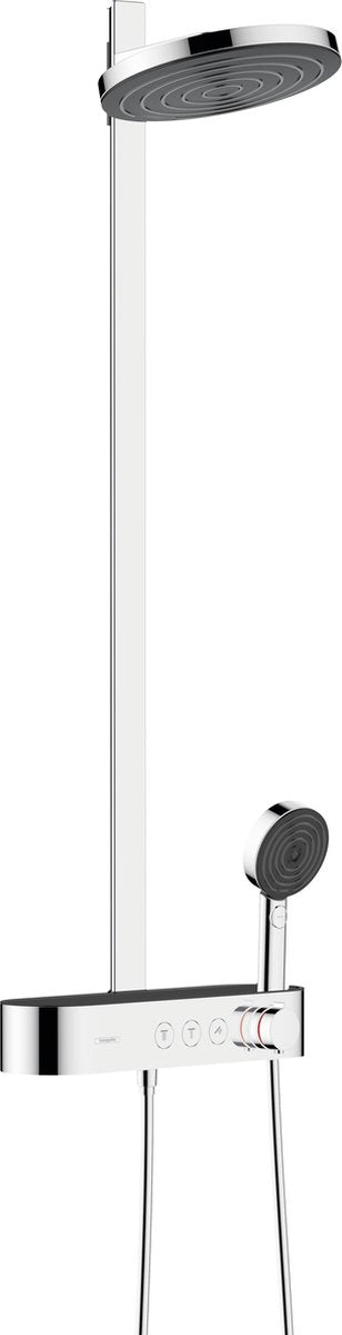 Hansgrohe Pulsify S Showerpipe 2jet avec tablette de douche Select 400 Chromé