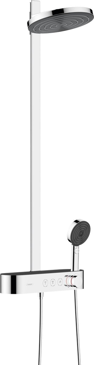 Hansgrohe pulsify s showerpipe 2jet ecosmart avec showettetablet select 400 chrome
