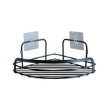 Wicotex étagère d'angle en métal avec 2 bandes adhésives noires - afbeelding 1