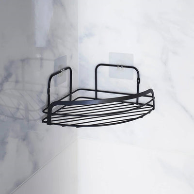 Wicotex étagère d'angle en métal avec 2 bandes adhésives noires