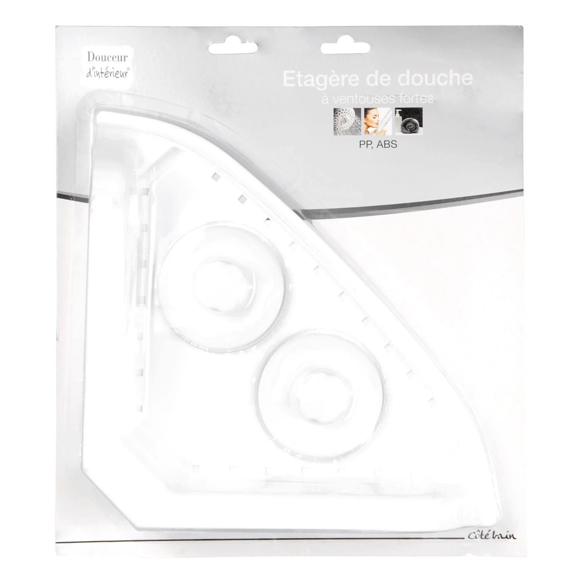 Douceur d'intérieur porte-savon modèle d'angle plastique blanc
