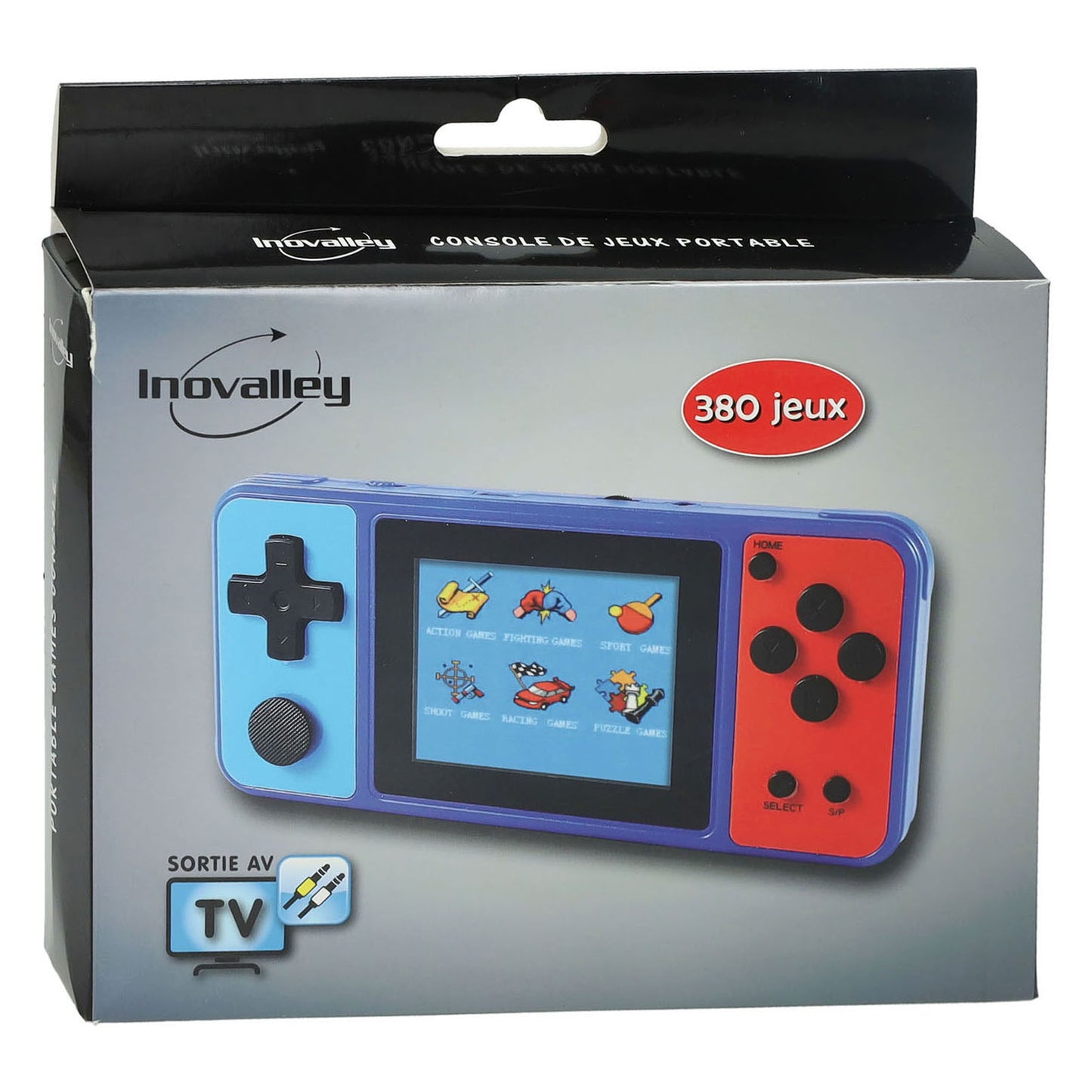Console de jeux portable avec 380 jeux - rechargeable