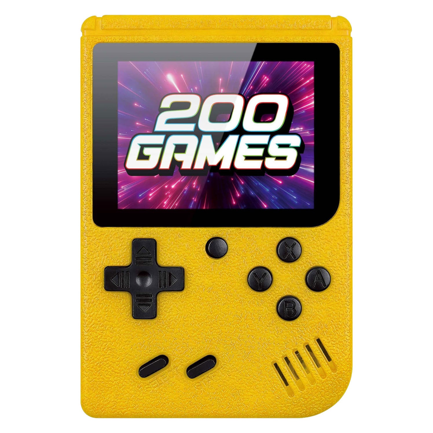 Gamebox - console de jeu portable avec 200 jeux - jaune