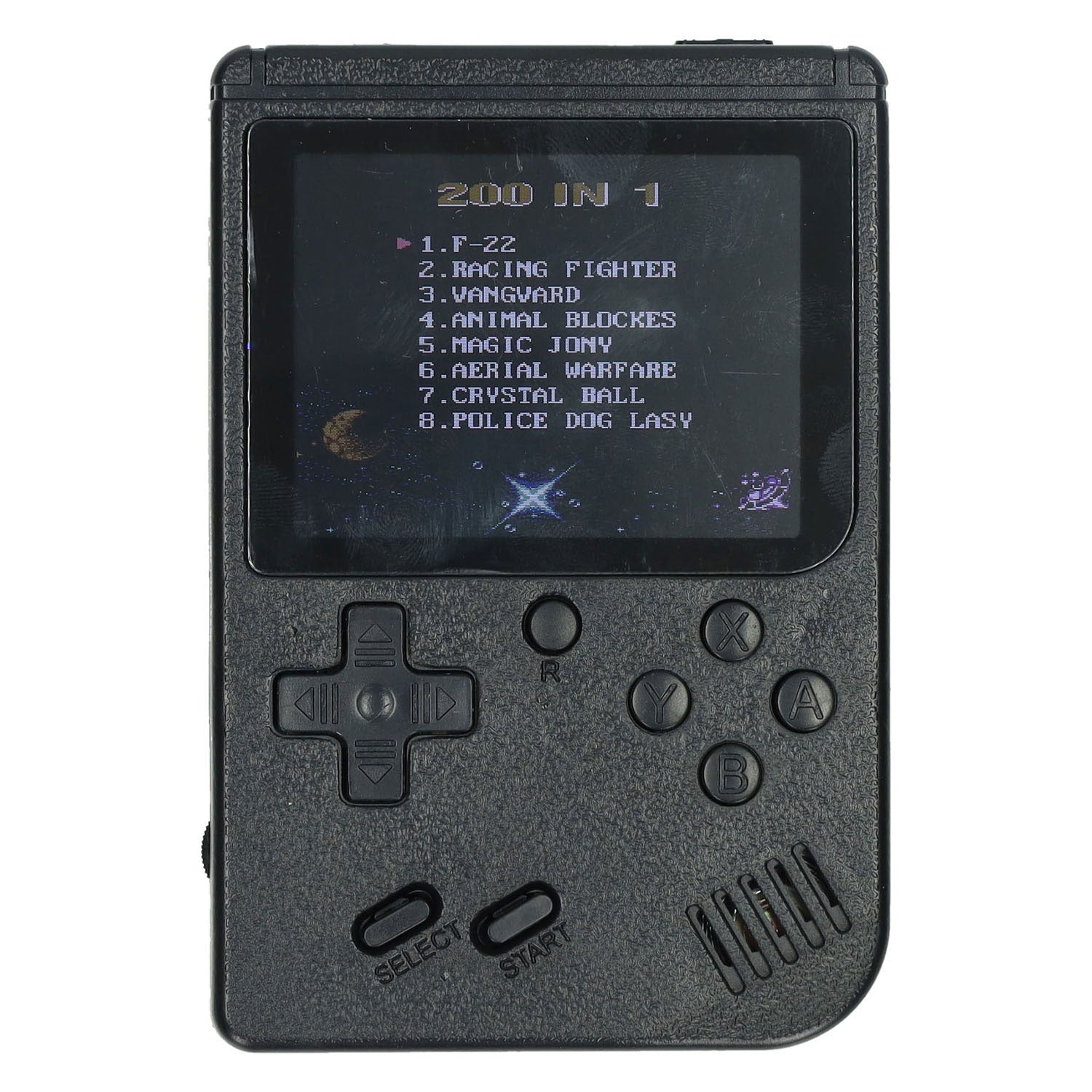Gamebox - console de jeu portable avec 200 jeux - noir