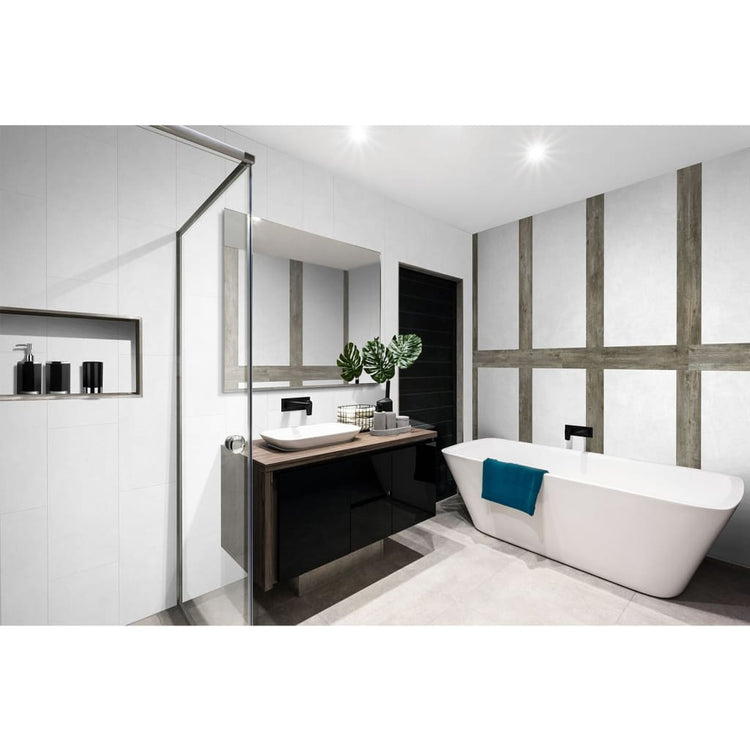 Grosfillex Grosfillex 11 stal carreaux de mur Gx mur + pierre 30x60 cm blanc