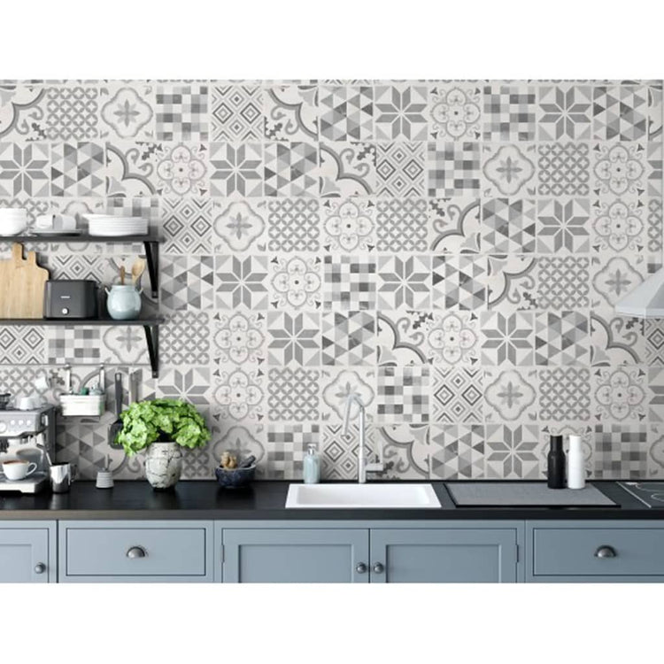 Grosfillex Grosfillex 9 PC Panneau mural Accent 15.4x120 cm Gray Andaluz
